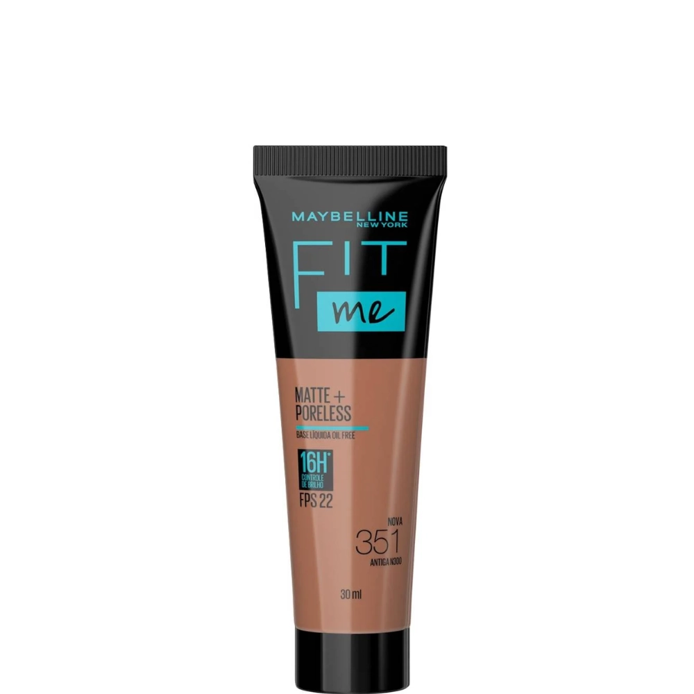 Base Líquida Matte Poreless Fps 22 351 Maybelline Fit Me 30ml