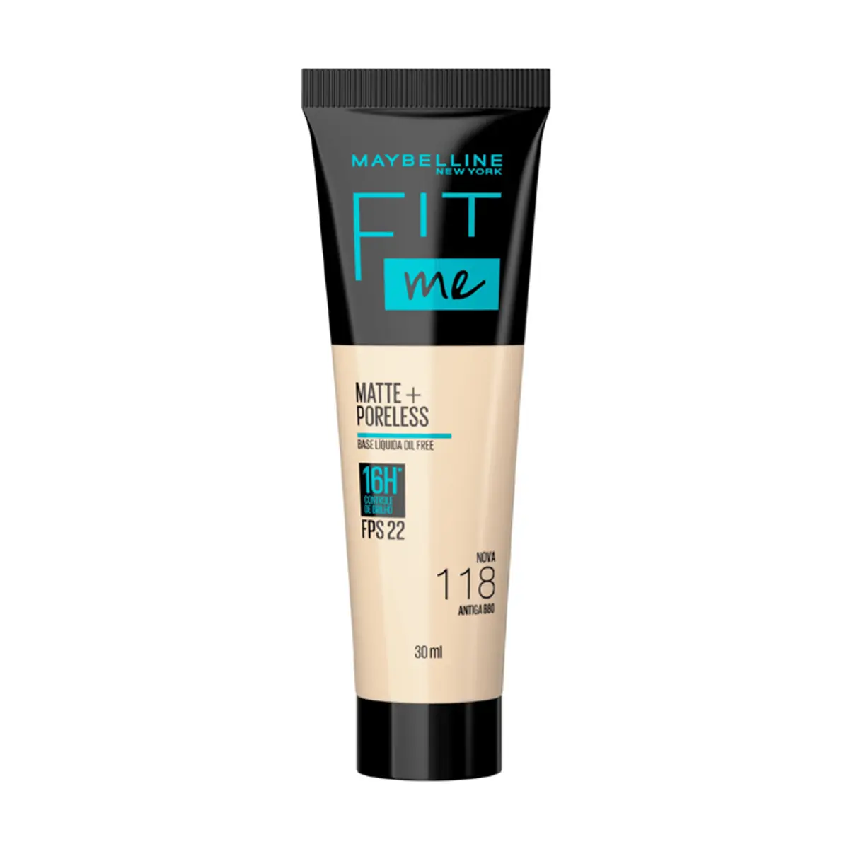 Base Líquida Matte Poreless Fps 22 118 Maybelline Fit Me 45g