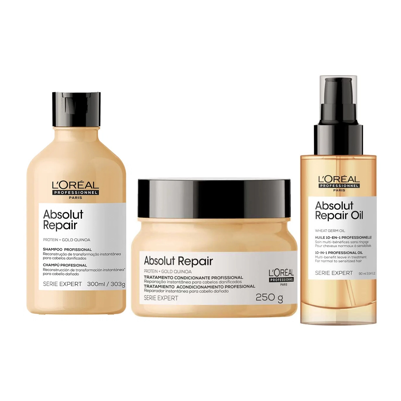 Loreal Serie Exp Absolut Repair Gold Quinoa Sh 300ml Masc 250g Oleo 90m