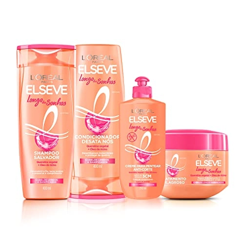 Kit Loréal Paris Elseve Longo Dos Sonhos Shampoo Condicionador Tratamento Creme De Pentear