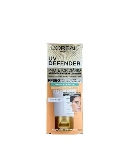 Protetor Diario Uv Defender 40g Cor Clara Fps 60 Loreal