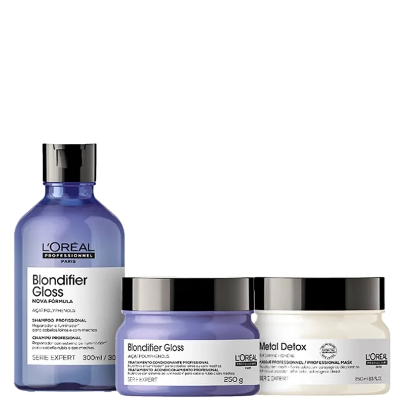 Kit Shampoo Blondifier Mas Blondifier Mas Metal Det Loreal Profissional