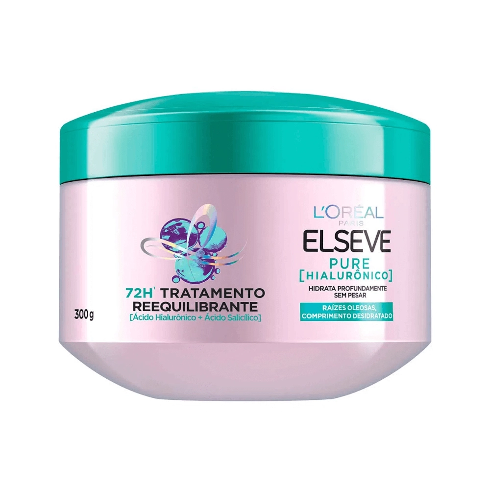 Creme De Tratamento Reequilibrante Loréal Paris Elseve Pure Hialurônico Pote 300g