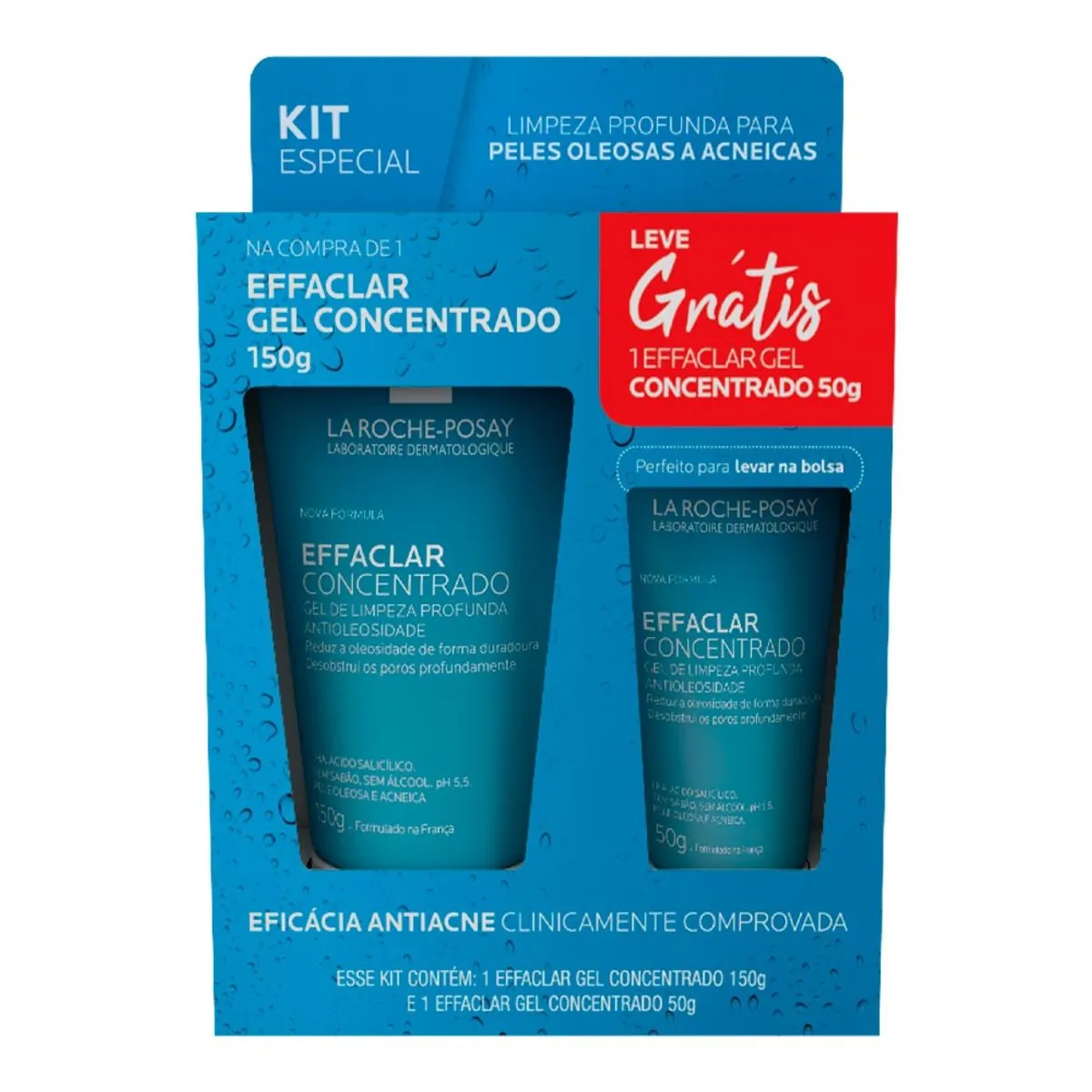 La Roche Posay Kit Gel De Limpeza Profunda Effaclar Concentrado