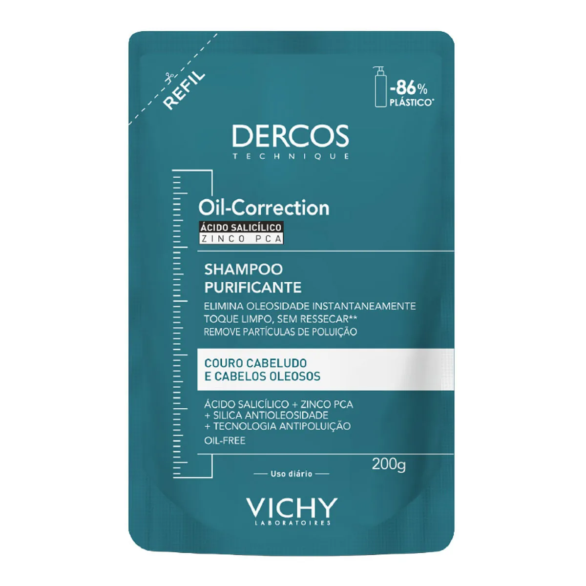 Shampoo Refil Dercos Oil Correction Vichy 200g