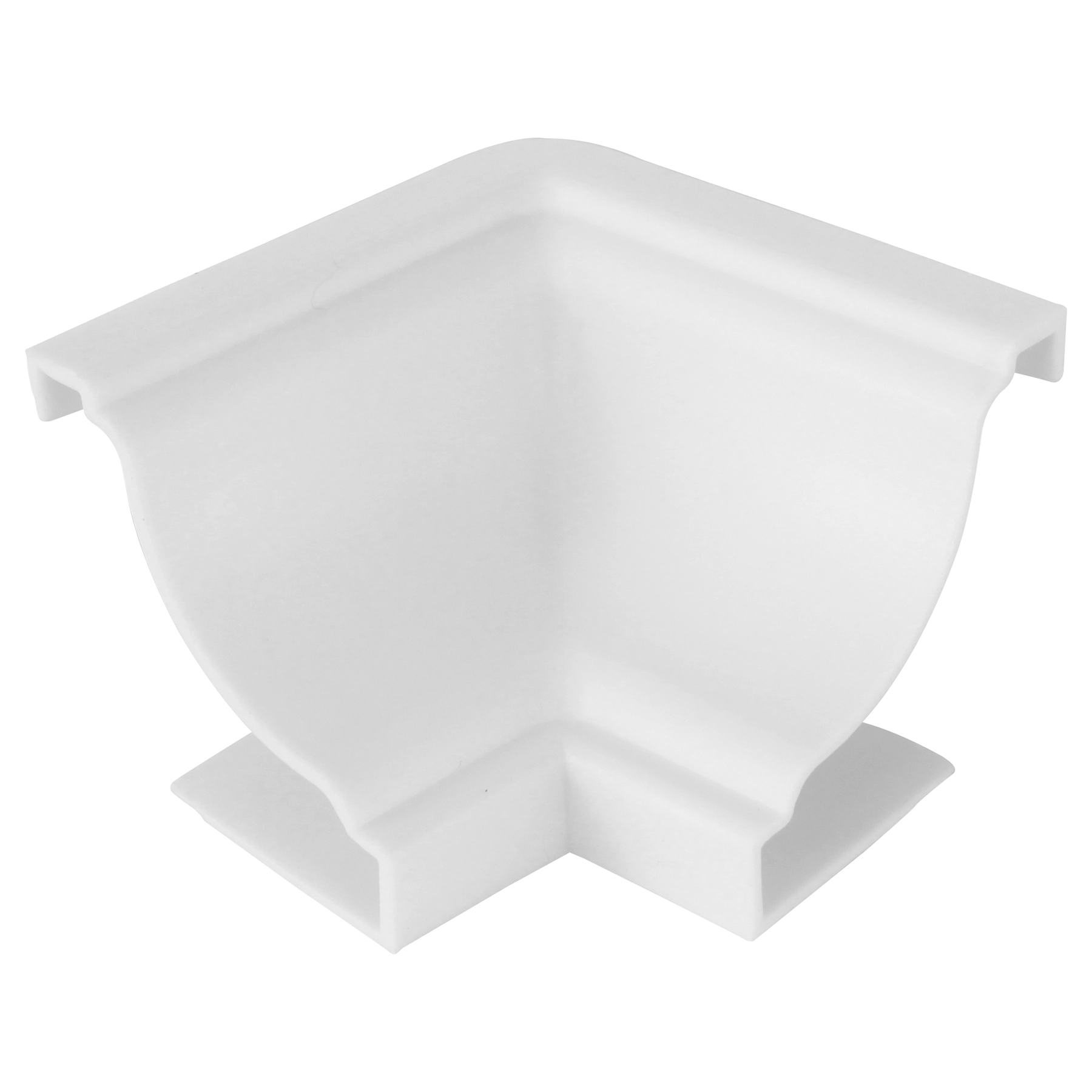 Moldura Canto Interno em PVC Branco Neve Plastilit