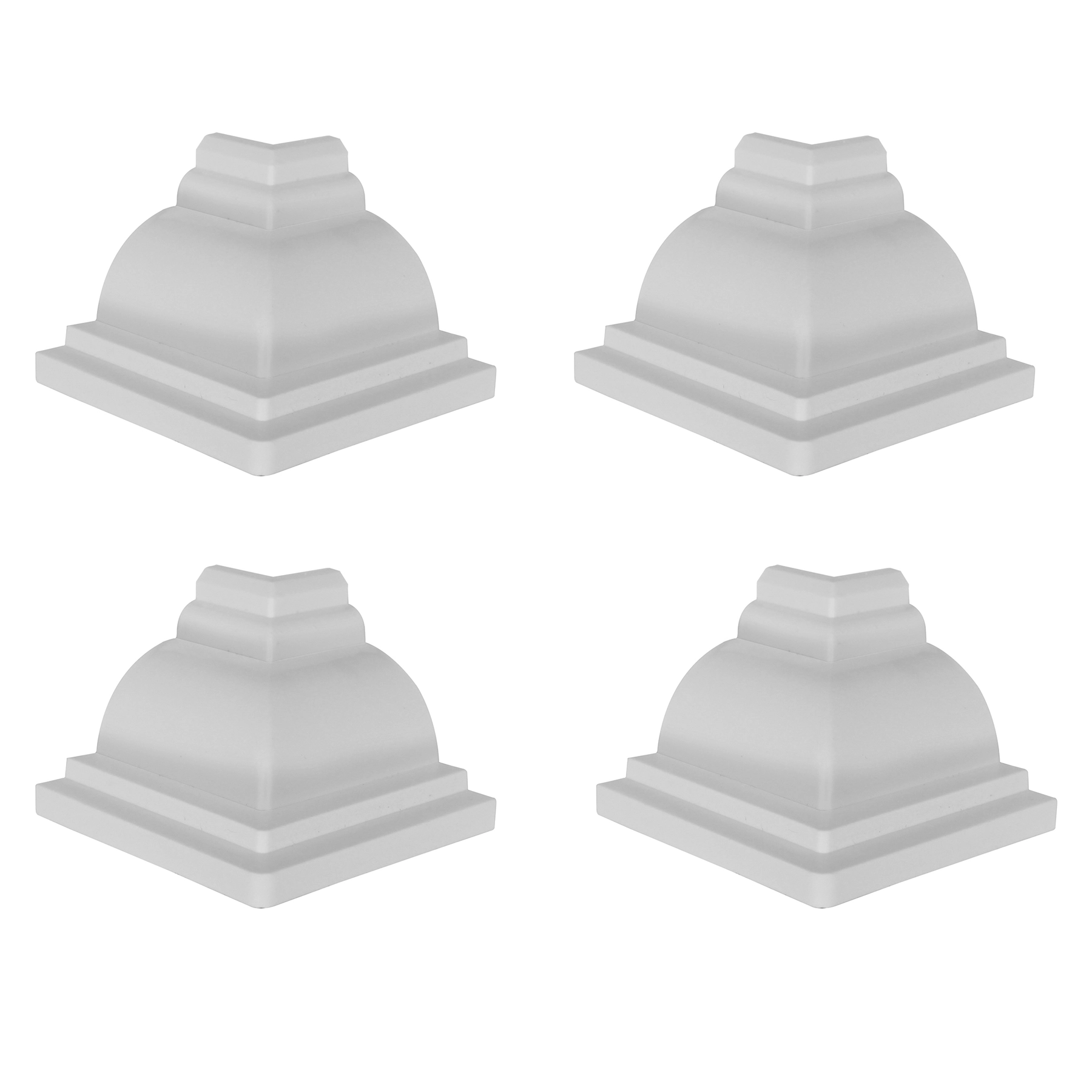 Moldura Canto Externo Colonial em PVC Branco Neve com 4 Unidades Plastilit