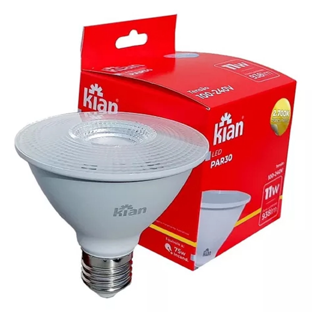 Lâmpada Led Par30 11w 2700k Bivolt E27 - Kian