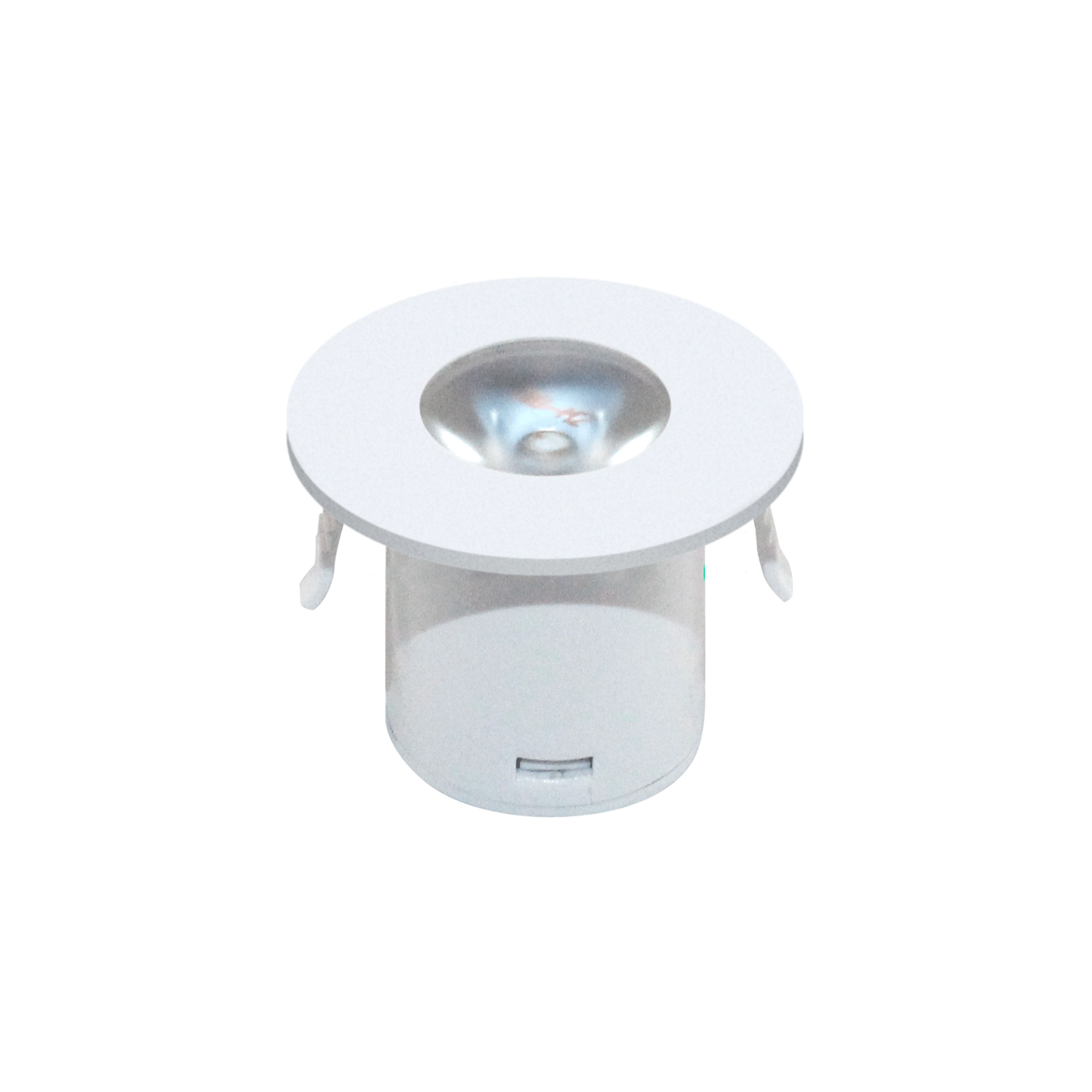 Mini Spot de Embutir LED 1W Luz Branca Redondo Branco Kian Bivolt