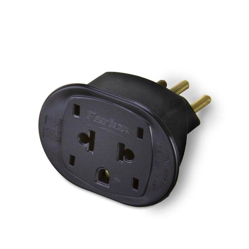 Adaptadores Energia Forlux Tomada 2p+t P/nbr14136 Preto