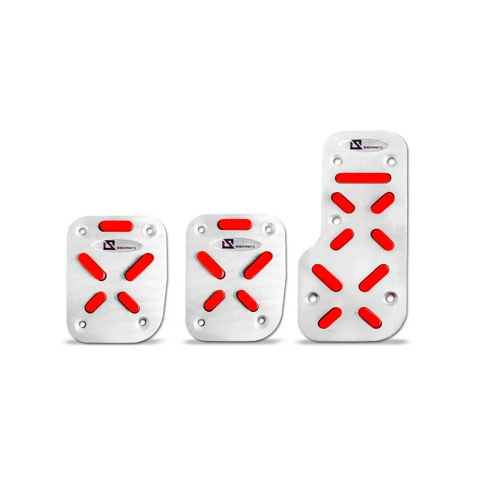 Capa de Pedal Sport Modelo I Aluminium Anodizado Vermelho - SHEK PARTS 09003