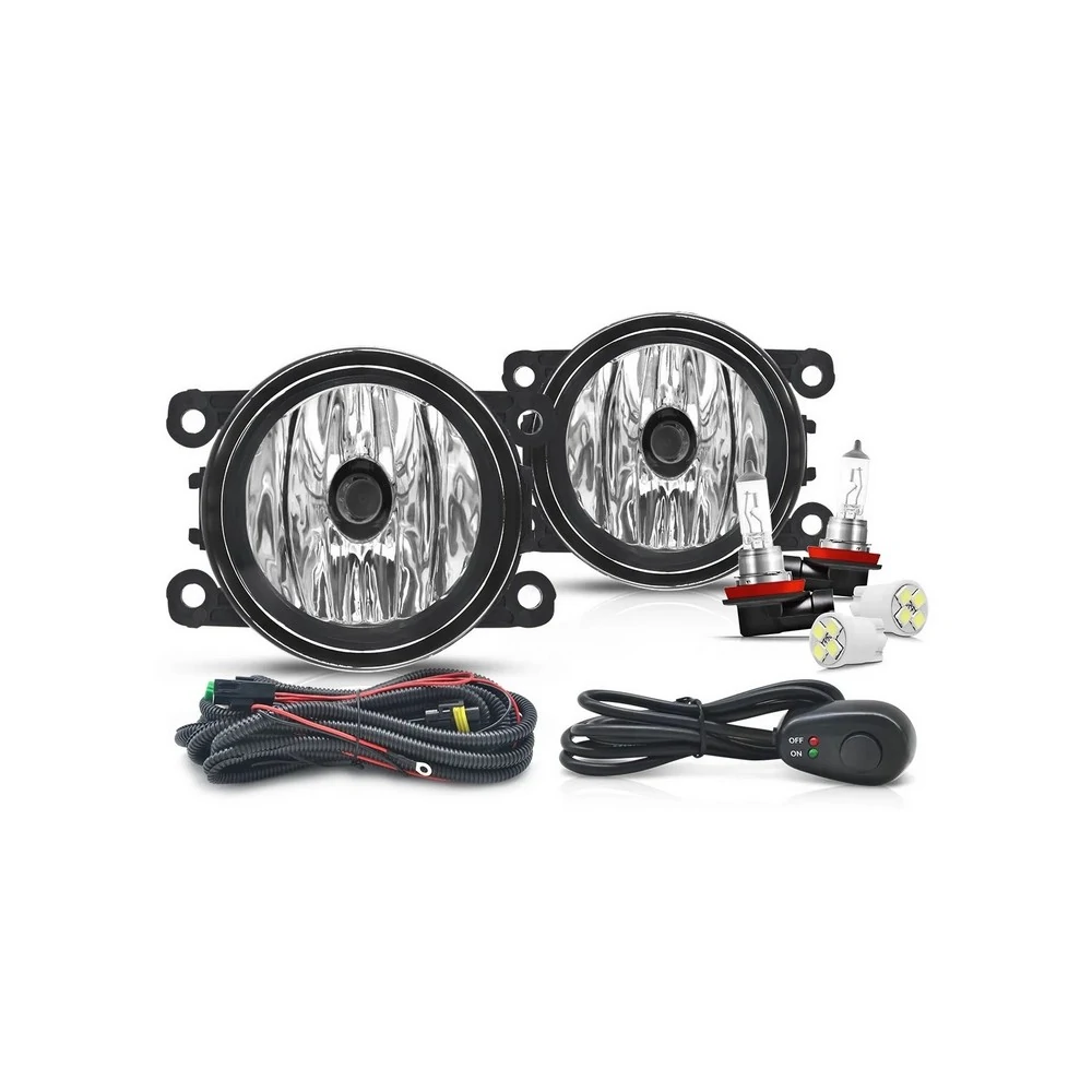Kit Farol Auxiliar RENAULT LOGAN/SANDERO sem Moldura com Botão - SUNS ACESSORIOS FGS0905RN