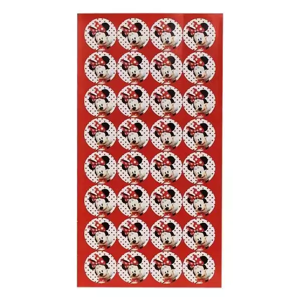 Kit c/ 3 Cartela Adesivos Minnie 1, Formatos Redondo, Ma ADE-MIN-1, +3 anos - 148152