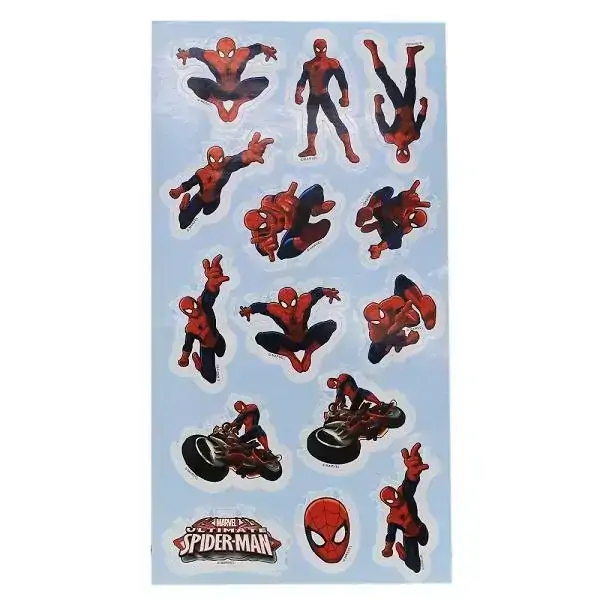 Kit c/ 3 Cartela Adesivos Spiderman 3, Formatos Sortidos Homem Aranha, Ma ADE-SPI-3, +3 anos - 148155