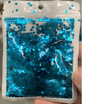 Enfeite Decorativo Hexagonal Azul Tifanny 15g