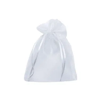 Saquinho De Organza 9x12cm Branco C/12 Ref.sb9