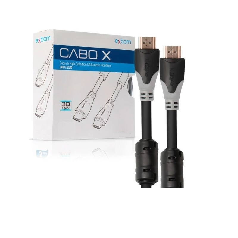 Cabo Exbom Hdmi 10.0m Filtro V 2.0