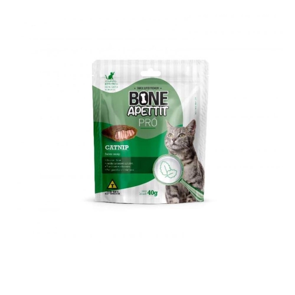 Snack Bone Apettit Pró Para Gato Catnip 40g