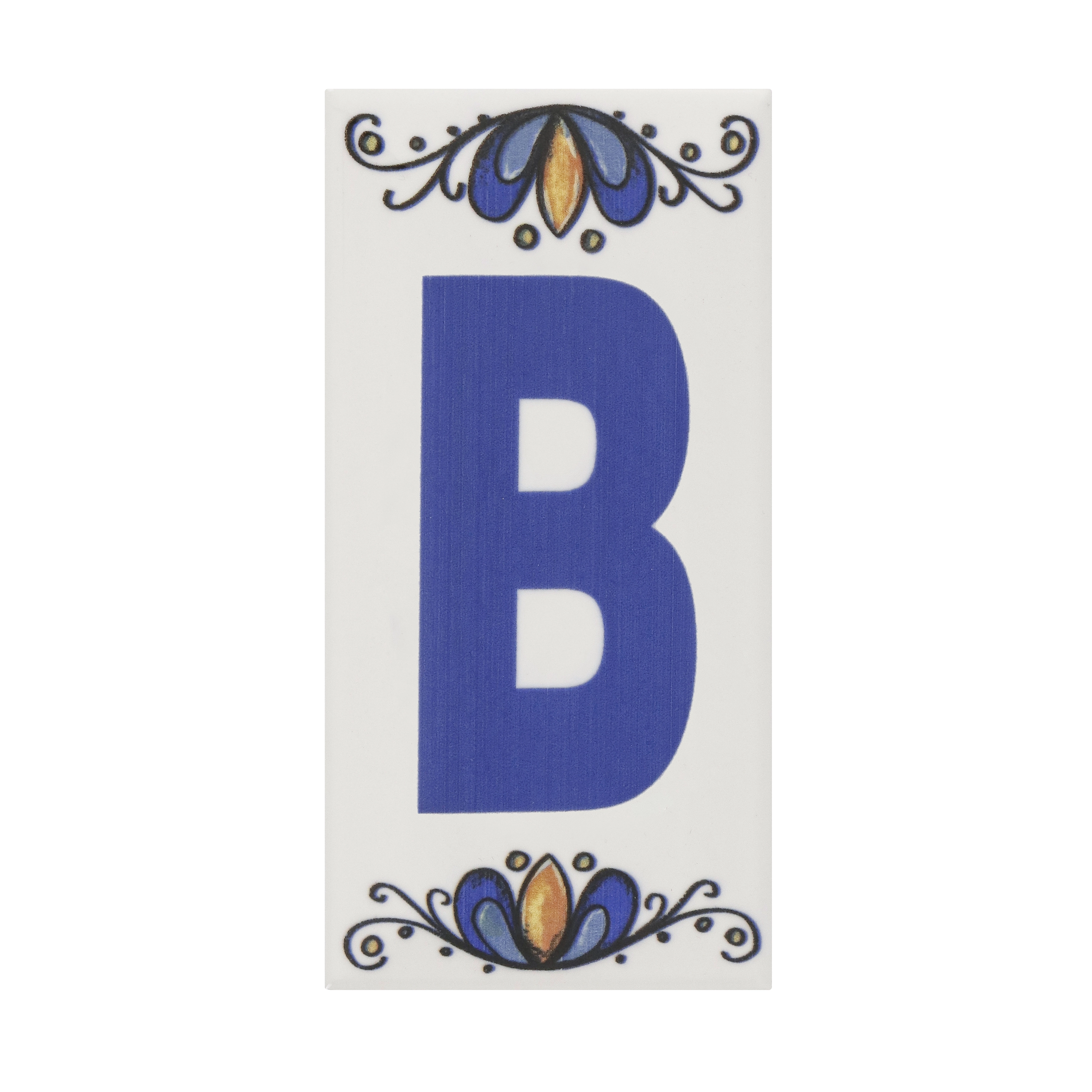 Letra Casa "B" 15cm Assentado Azul e Branco
