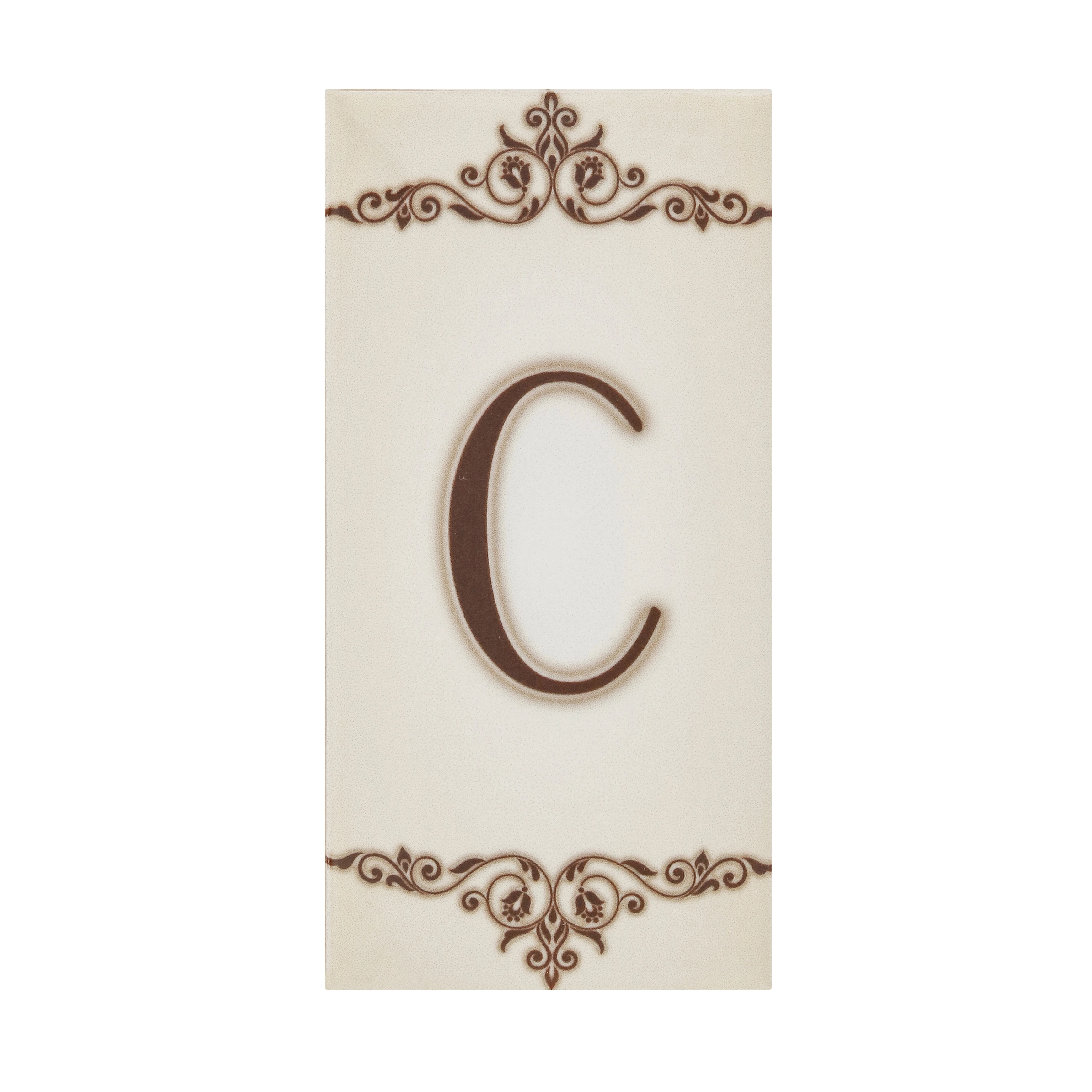 Letra Casa "C" 15cm Assentado Bege