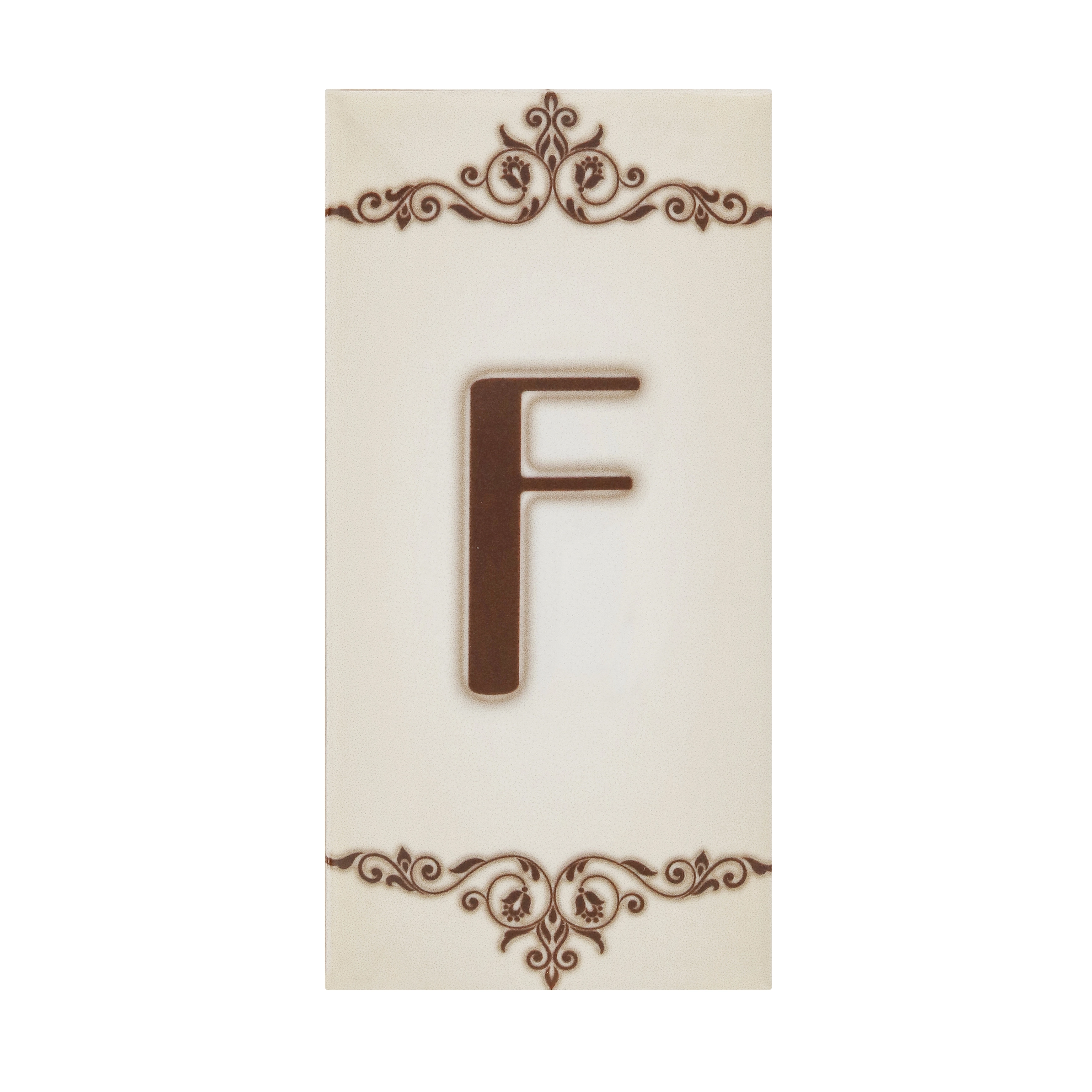 Letra Casa "F" 15cm Assentado Bege