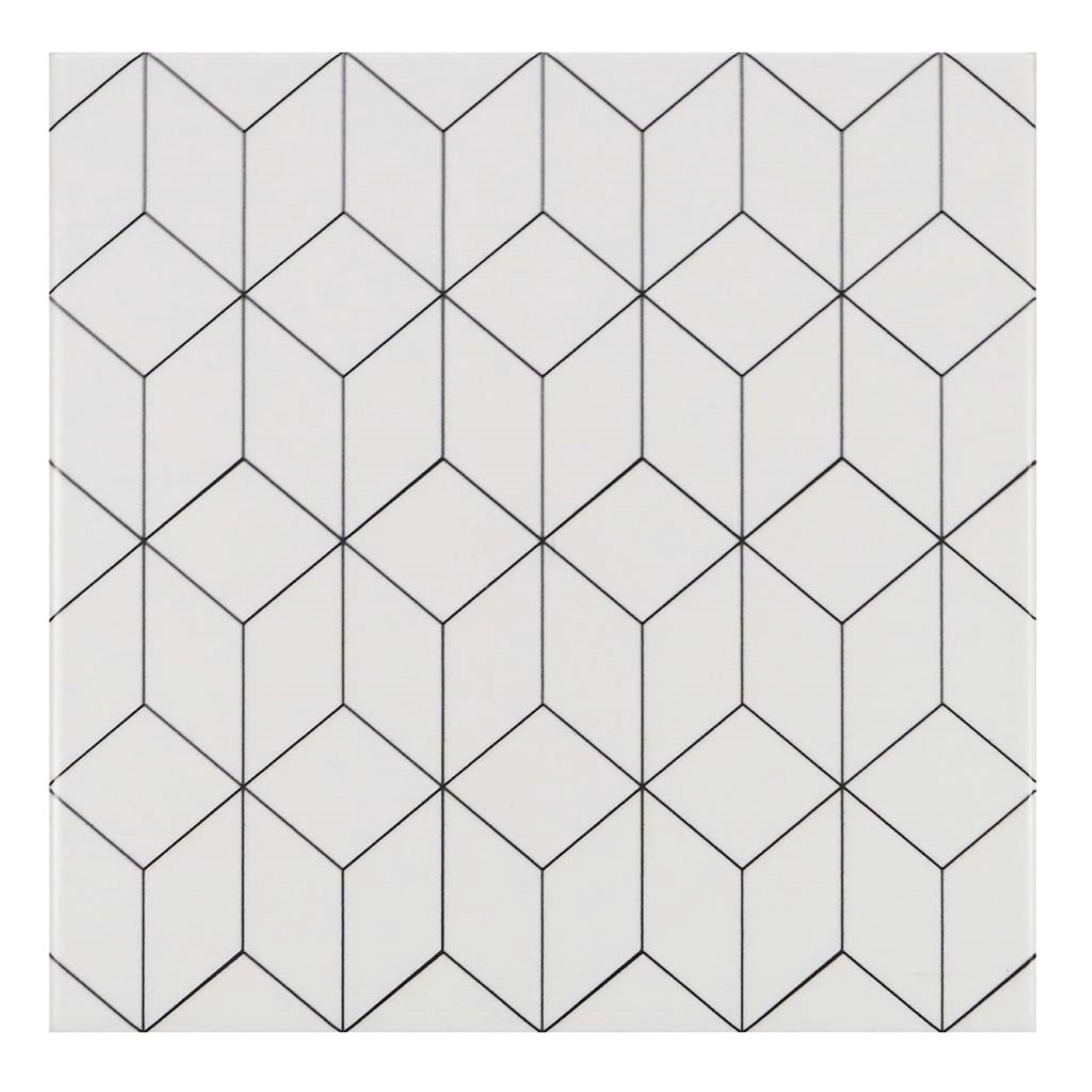 Revestimento de Parede Interno Decorado Acetinado 20,6X20,6cm Borda Arredondada Cubos Gabriella