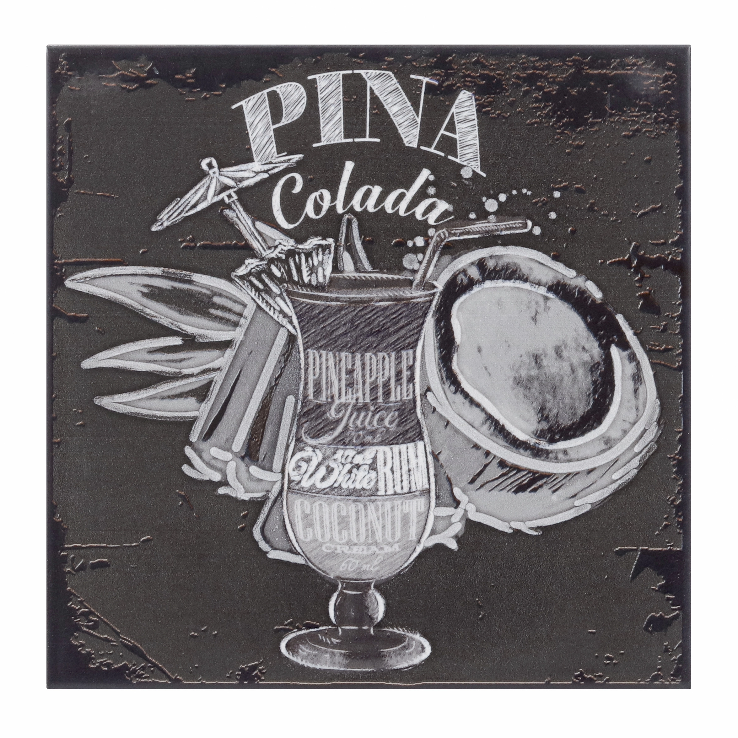 Revestimento Decorativo ATS Cock Preto 20X20cm Artens