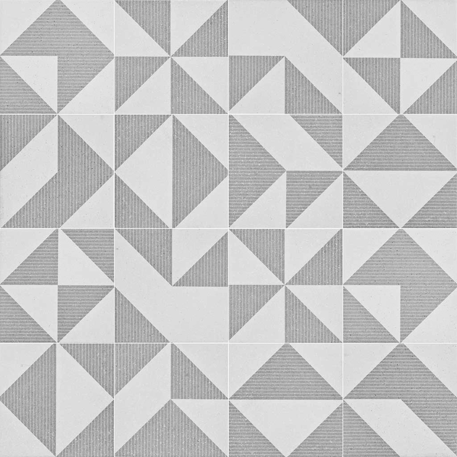 Piso Cerâmico Geométrico Acetinado Borda Arredondada Externo 20,2x20,2cm Geometric Gabriella