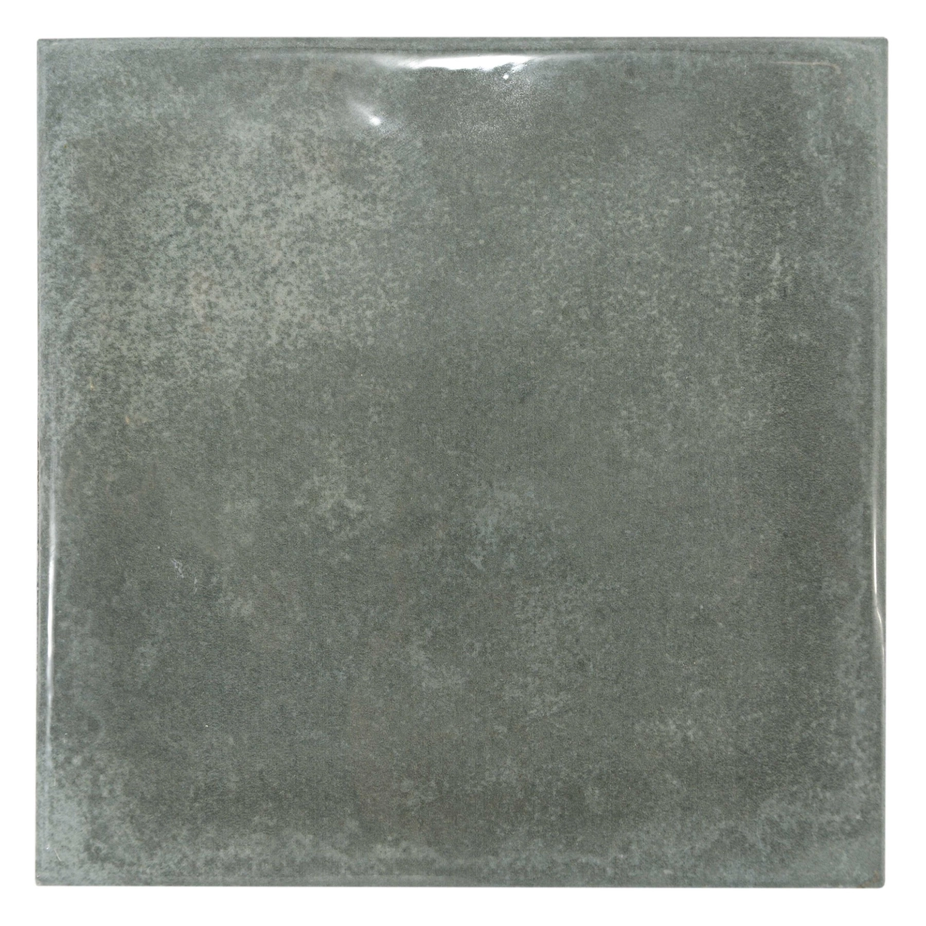 Revestimento para Piscina Relevo Brilhante 15x15cm Borda Arredondada Giz Verde Gabriella