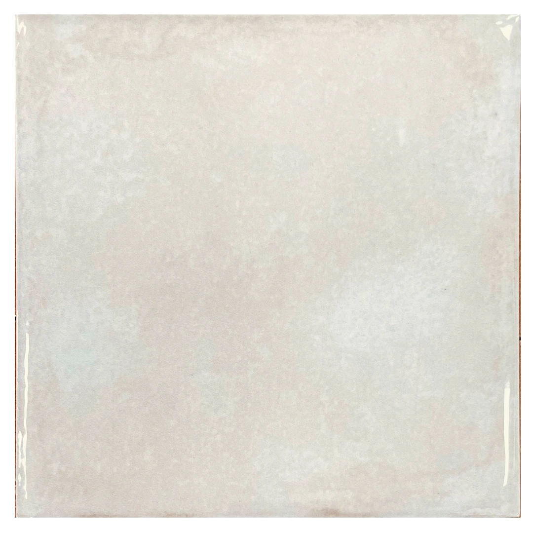 Revestimento de Parede Interno e Externo Relevo Brilhante 15,2x15,2cm Borda Arredondada Giz Areia Gabriella