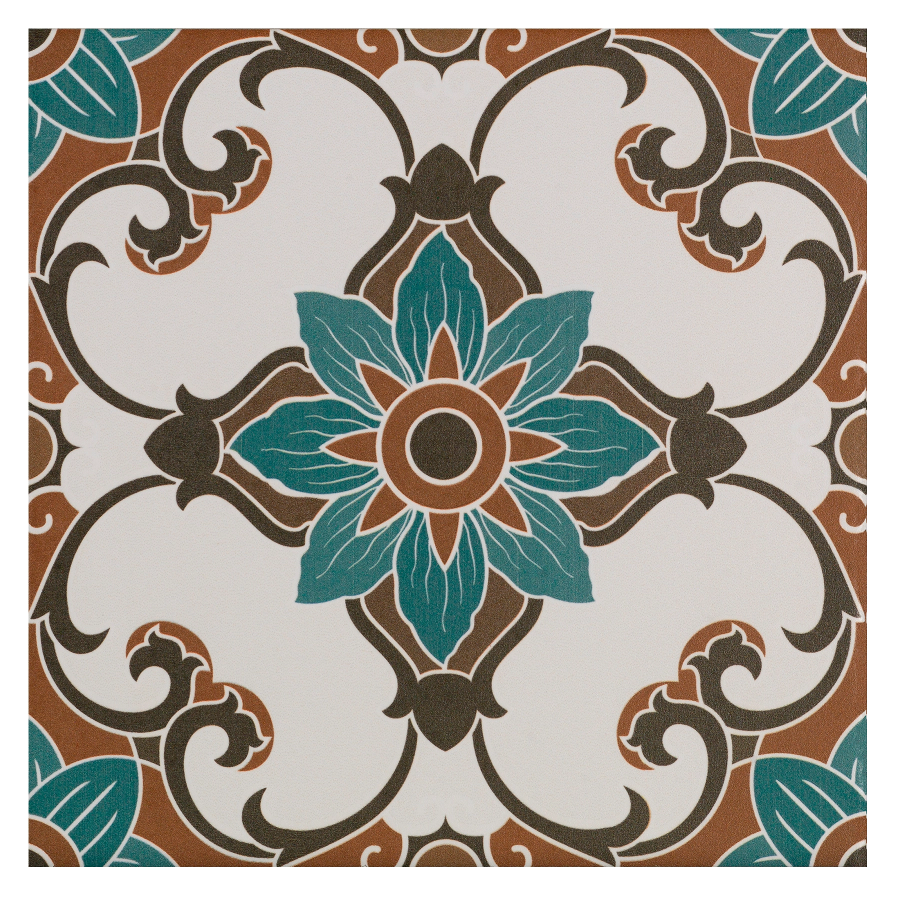 Revestimento de Parede Interno e Externo Decorado Acetinado 20,2x20,2cm Borda Arredondada Marrocos PD20/340GR Gabriella
