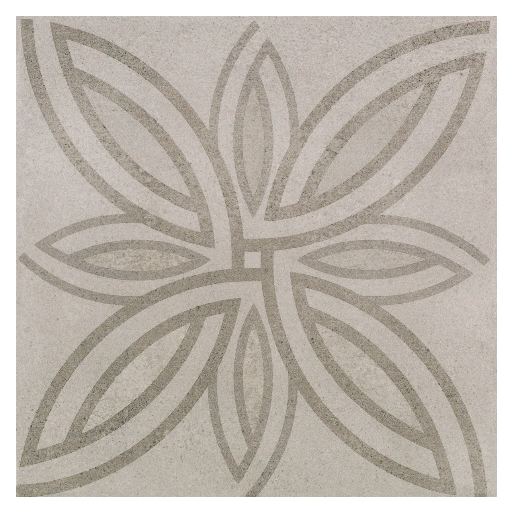 Revestimento de Parede Interno e Externo Decorado Acetinado 20,2x20,2cm Borda Arredondada Mandala Cement Gabriella