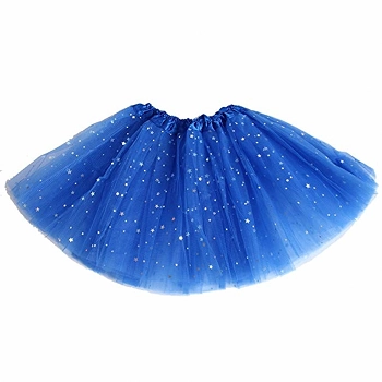 Saia De Tule Adulto 3 Camadas C/gliter 40cm