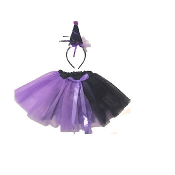 Kit Saia De Tule Halloween E Tiara Ref.mod 251 Nyr
