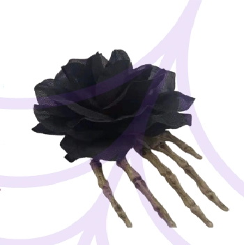 Presilha Halloween Esqueleto C/flor Re.mod 304 Nyr