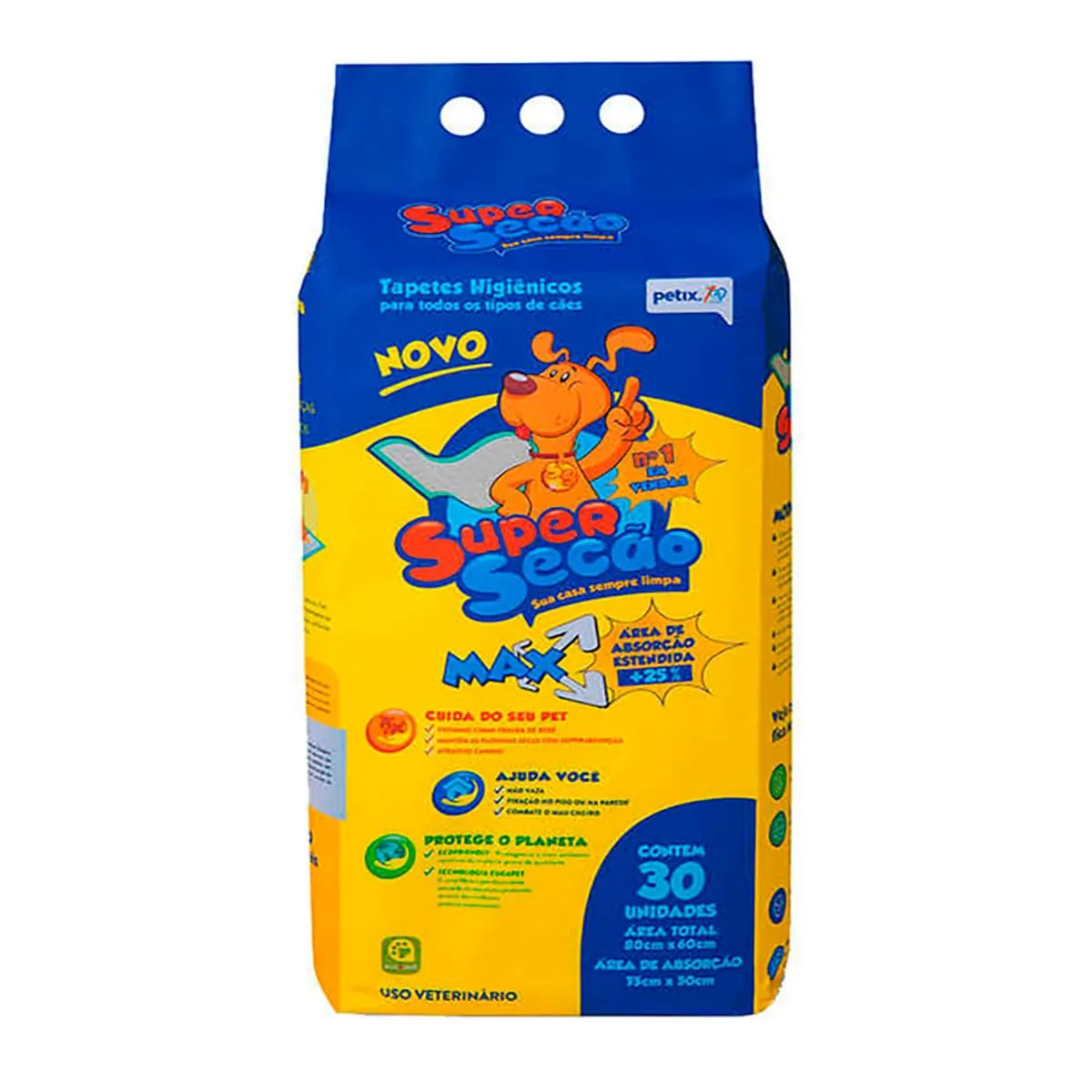 Tapete Higiênico Super Secão Max Petix 30 unidades