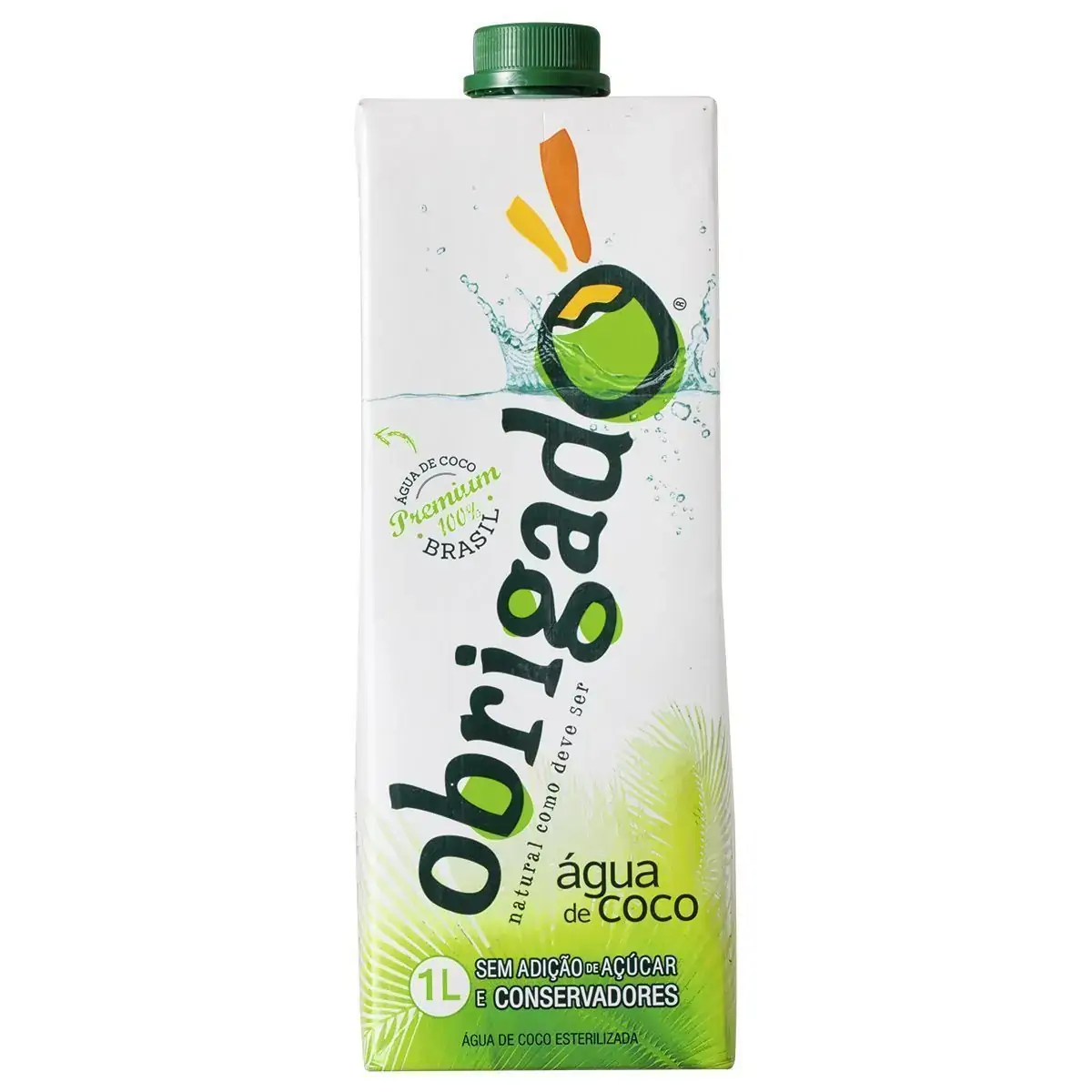 água De Coco Esterilizada Obrigado Caixa 1l