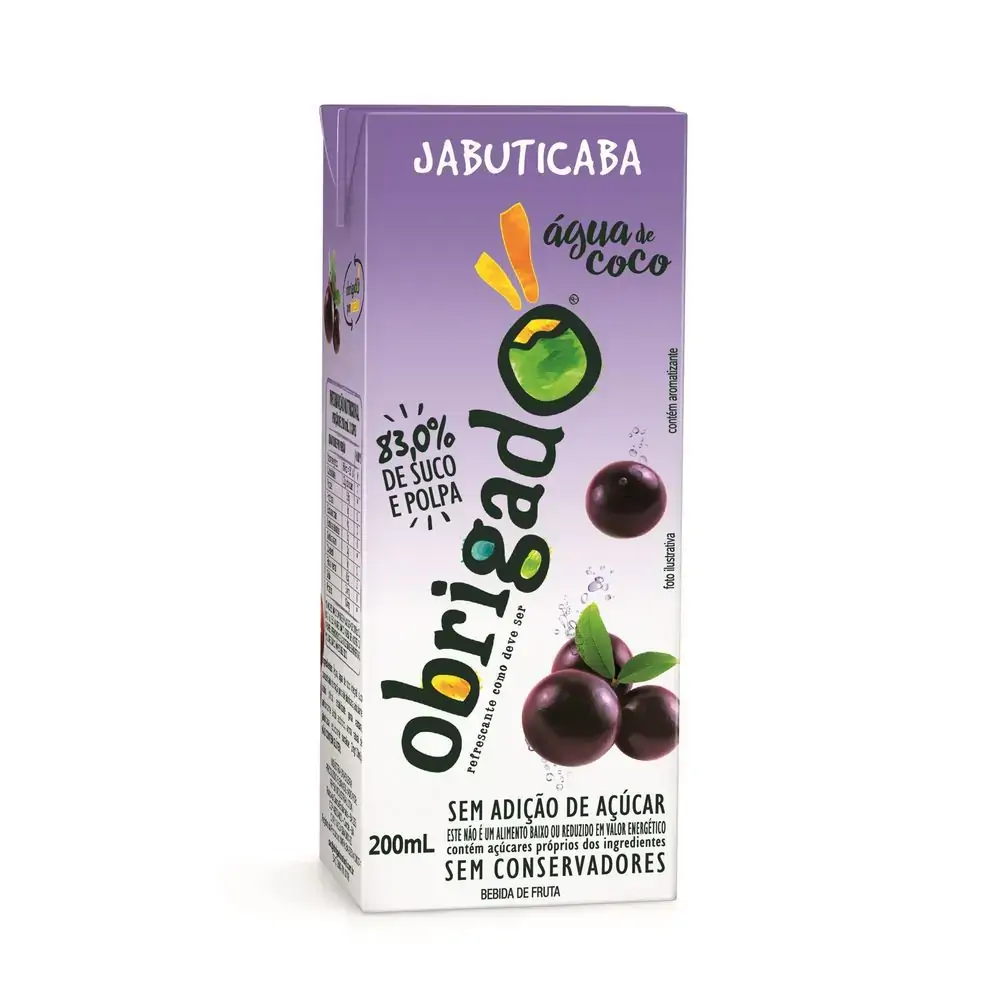 Agua Coco Obrigado Cha Verde 200ml