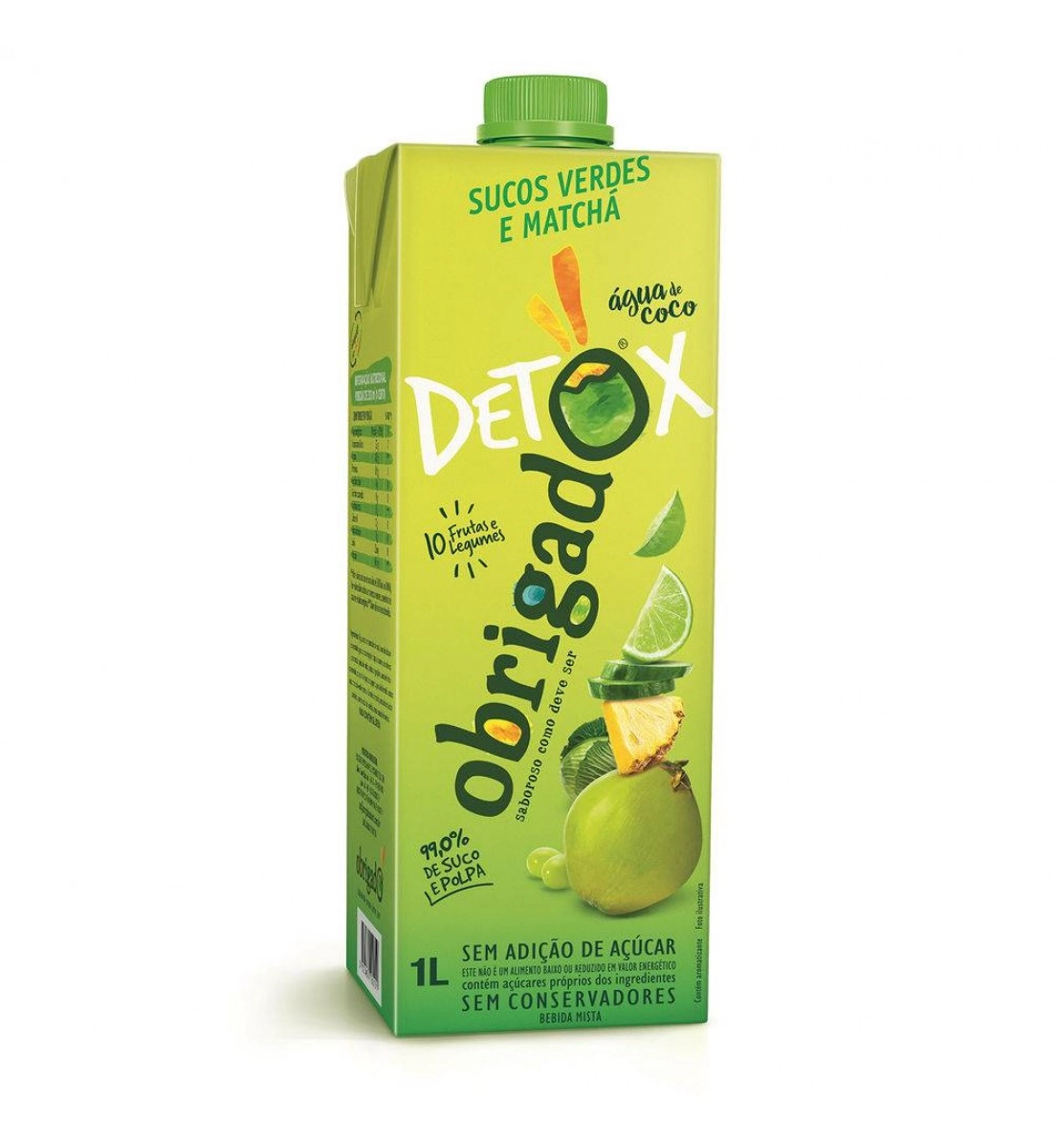 Agua Coco Obrigado 1l Detox