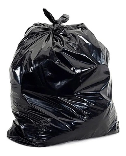 100 Unid Saco De Lixo Preto Reforçado 20 Litros Preto