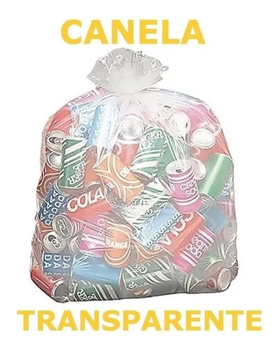 10kg Saco Lixo Canela Transparente 100 Litros Sacos 100l Marrom
