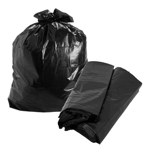 300 Sacos P/ Lixo 100l Preto Super Pesado 75x95x0,12 (3pct) Preto