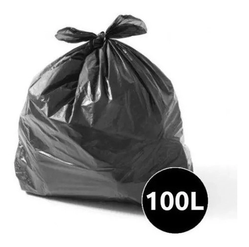 50 Un Sacos De Lixo Reforçado 100l Preto + Brinde Alcool Gel Preto