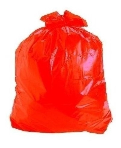 Kit Com 10 Saco De Lixo 100 Litros Vermelho Com 100 Unidades Vermelho