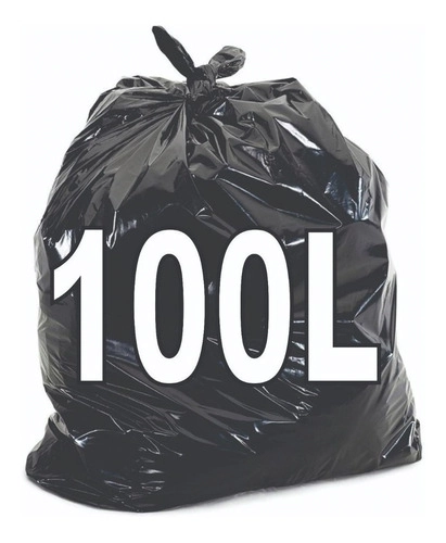 Kit 6 Pacote Saco De Lixo 100 Litros Resistente 100 Unidades Preto