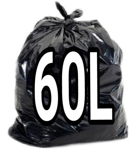 Kit 6 Pacotes Com Saco De Lixo 50 Litros Preto 100 Unid Preto
