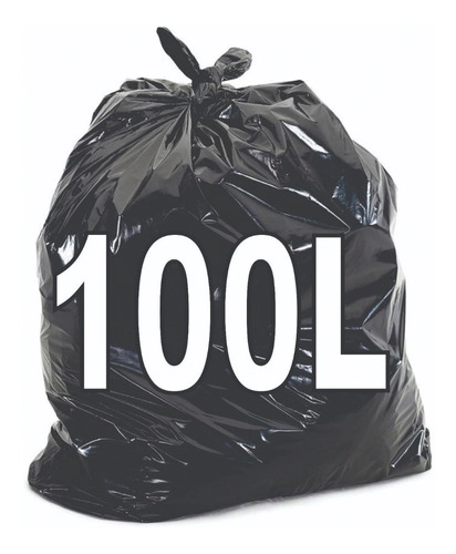 Kit 6 Pacote Saco De Lixo 100 Litros Resistente 100 Unidades Preto