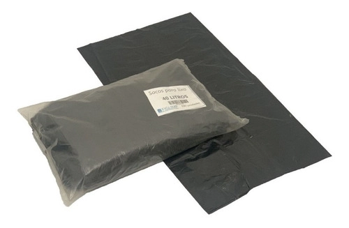 Kit 4 Saco De Lixo 40l Preto Resistente - 400 Unidades Preto