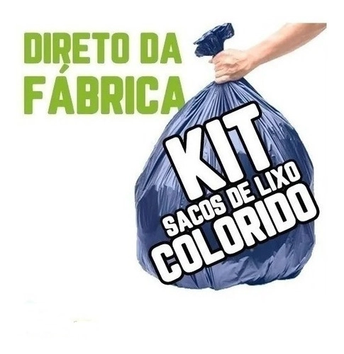 Kit Saco De Lixo 300un De 150l Reforçadíssimo Azul