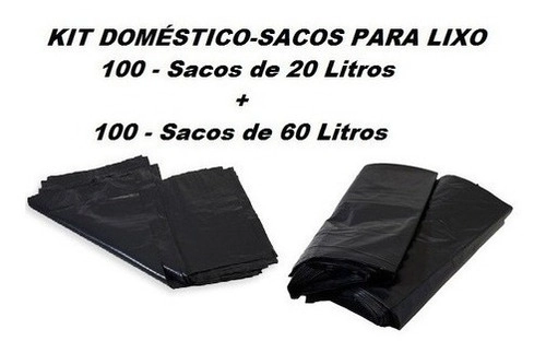 Kit Doméstico-sacos P Lixo-20 E 60 Litros-